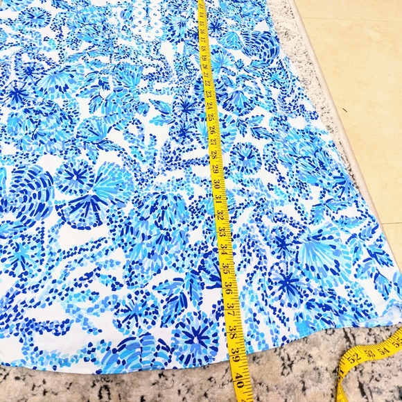 Joan Tunic Turquoise Oasis Shell Me You Love Me LIlly Pulitzer NWT - Picture 14 of 15